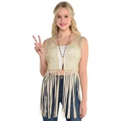 Buy 🎉 Adult Women's Hippie Vest by Amscan 🛒