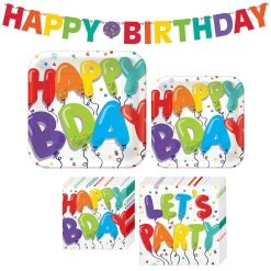 Promo 👏 Birthday Balloons Tableware Kit by Amscan 😀