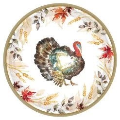 Deals 😍 9" Classic 😍 Thanksgiving Round Paper Plates, 60ct. by Amscan ⭐