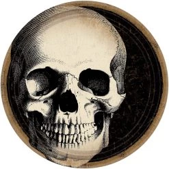 Budget ✨ 9" 🥰 Halloween Boneyard Round Plates, 60ct. by Amscan ✔️
