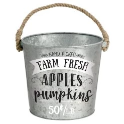 Outlet 🧨 Autumn Medium Galvanized Bucket by Amscan 🎁