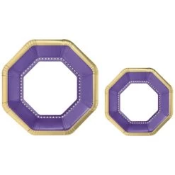 Best Sale ⌛ Octagonal Premium Party Paper Plates Set by Amscan 🔔 -Amscan Sales Shop D521301S 1