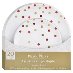 New β€οΈ Round Hot Stamped Plastic Plates Multipack by Amscan π 14 New β€οΈ Round Hot Stamped Plastic Plates Multipack by Amscan π -Amscan Sales Shop D521308S 1