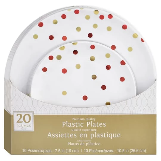New β€οΈ Round Hot Stamped Plastic Plates Multipack by Amscan π 4 New β€οΈ Round Hot Stamped Plastic Plates Multipack by Amscan π - Image 4