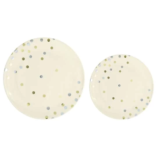 New β€οΈ Round Hot Stamped Plastic Plates Multipack by Amscan π 2 New β€οΈ Round Hot Stamped Plastic Plates Multipack by Amscan π - Image 2