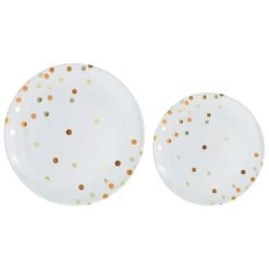 New β€οΈ Round Hot Stamped Plastic Plates Multipack by Amscan π 20 New β€οΈ Round Hot Stamped Plastic Plates Multipack by Amscan π -Amscan Sales Shop D521316S 1