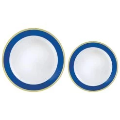 Wholesale 👍 Round Hot Stamped Premium Plastic Border Plates Multipack , 20ct. by Amscan 👍 -Amscan Sales Shop D521328S 1
