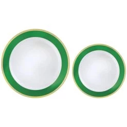 Wholesale 👍 Round Hot Stamped Premium Plastic Border Plates Multipack , 20ct. by Amscan 👍 -Amscan Sales Shop D521334S 1