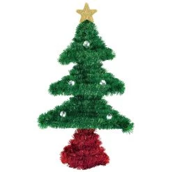Promo 🔥 Small 3D Christmas Tinsel Tree by Amscan 💯
