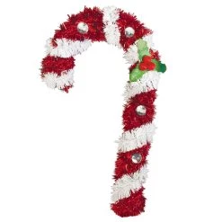 New 👏 Small 3D Christmas Tinsel Candy Cane by Amscan 🥰