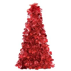 Cheap ⭐ Small Red 👏 Christmas Tinsel Tree by Amscan ❤️
