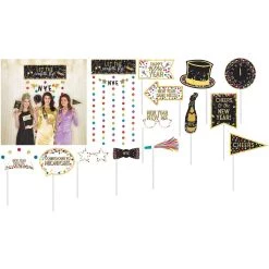 Discount 🥰 New Year's Colorful Confetti Photo Booth Kit by Amscan 👏