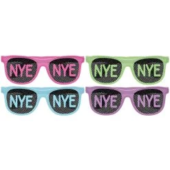 Top 10 😀 New Year's NYE Glow In The Dark Novelty Glasses by Amscan 👍