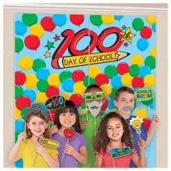 Coupon ⭐ 100th Day of School Scene Setter with Photo Booth Props by Amscan ❤️