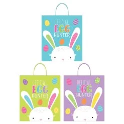 Budget 🎁 Multicolor Easter Egg Hunt Plastic Bags, 9ct. by Amscan 🌟