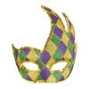 Deals 👏 Mardi Gras Harlequin Glitter Side Mask by Amscan 🧨