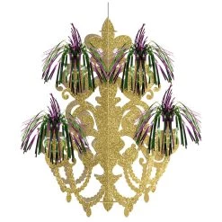 New ⌛ 21" Mardi Gras Firework Chandelier Décor by Amscan 🎉