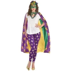 Best Sale 😍 Mardi Gras Deluxe Cape by Amscan ⌛