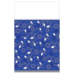Budget ✔️ 102'' Joyous Holiday Hanukkah Plastic Table Cover by Amscan ✔️