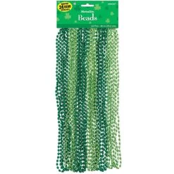 Best Pirce 🤩 St. Patrick's Day Metallic Bead Necklaces, 48ct. by Amscan ⭐