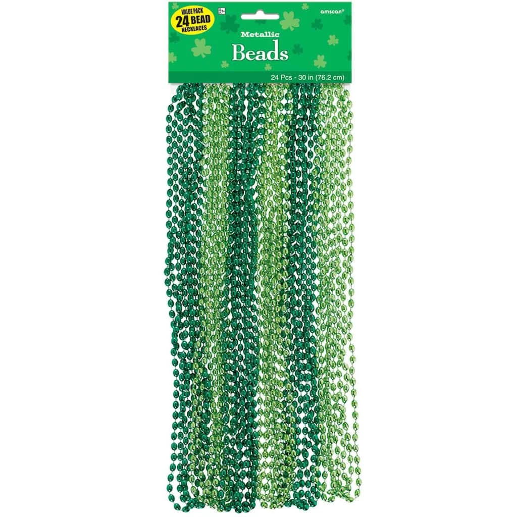 Best Pirce 🤩 St. Patrick's Day Metallic Bead Necklaces, 48ct. by Amscan ⭐ 1 Best Pirce 🤩 St. Patrick's Day Metallic Bead Necklaces, 48ct. by Amscan ⭐