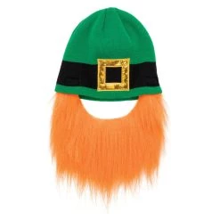 Wholesale 💯 St. Patrick's Day Beanie with Beard, 2ct. by Amscan ✨