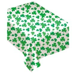 Brand new ⌛ 90'' x 54'' St. Patrick's Day Shamrocks Flannel-Backed Vinyl Table Cover, 2ct. by Amscan ⭐