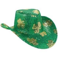 Best reviews of ⭐ St. Patrick's Day Sequin Shamrock Cowboy Hat by Amscan 🔔
