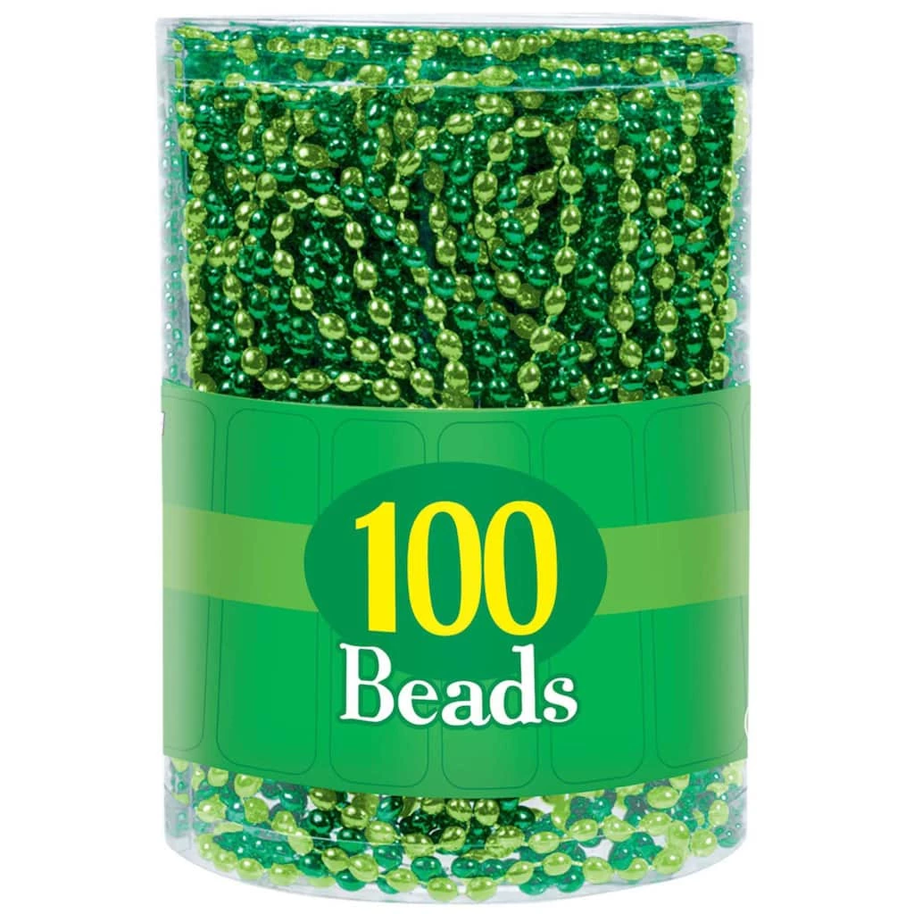 Brand new ✨ St. Patrick's Day Green Bead Necklaces, 100ct. by Amscan 🤩 1 Brand new ✨ St. Patrick's Day Green Bead Necklaces, 100ct. by Amscan 🤩