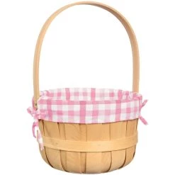 Wholesale ✔️ Easter Pink Wood Chip Basket by Amscan ❤️