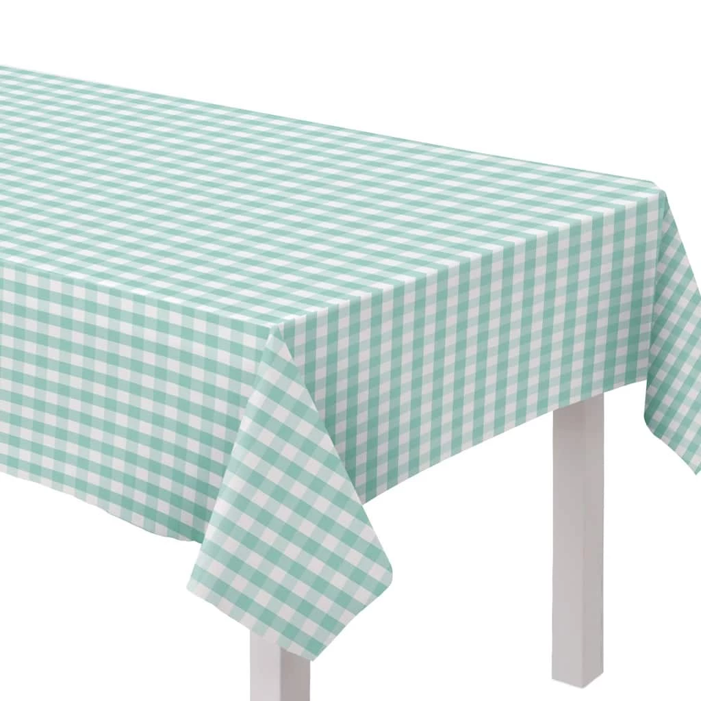 Wholesale βοΈ 104'' Green Gingham Fabric Tablecloth by Amscan π 1 Wholesale βοΈ 104'' Green Gingham Fabric Tablecloth by Amscan π
