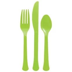 Budget ⭐ Kiwi Green Heavy Weight Plastic Cutlery Assortment, 160ct. by Amscan ⭐