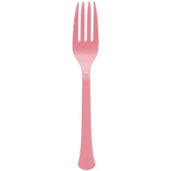 Hot Sale 🌟 Pink Heavy Weight Plastic Forks, 150ct. by Amscan ✔️
