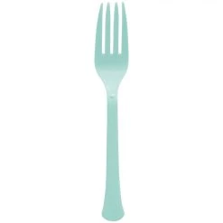 Cheapest ❤️ Robin's Egg Blue Heavy Weight Plastic Forks, 150ct. by Amscan 👏