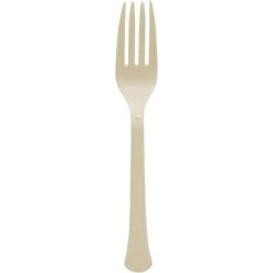 Wholesale 🌟 Vanilla Creme Heavy Weight Plastic Forks, 150ct. by Amscan 🎁
