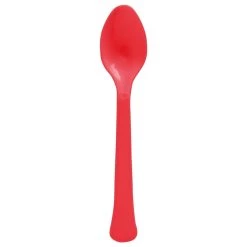 Outlet ✨ Apple Red Heavy Weight Plastic Spoons, 150ct. by Amscan 🥰