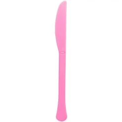 Outlet ⭐ Bright Pink Heavy Weight Plastic Knives, 150ct. by Amscan 🔥