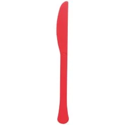 Hot Sale ✔️ Apple Red Heavy Weight Plastic Knives, 150ct. by Amscan ⌛
