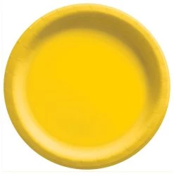 Wholesale 🔔 10" Yellow Sunshine Round Paper Plates, 80ct. by Amscan 🔔