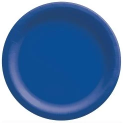 Promo ✨ 10" Bright Royal Blue Round Paper Plates, 80ct. by Amscan 👏