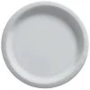 Promo 🎉 10" Silver Round Paper Plates, 80ct. by Amscan ⌛