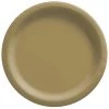 New 👏 10" Gold Round Paper Plates, 80ct. by Amscan ✔️