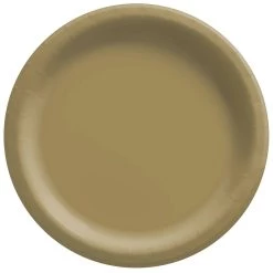 New 👏 10" Gold Round Paper Plates, 80ct. by Amscan ✔️