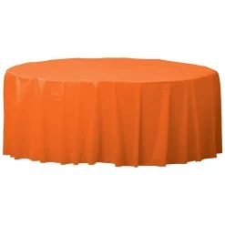 Discount ✨ 84" Orange Peel Round Plastic Table Cover, 6ct. by Amscan ⭐