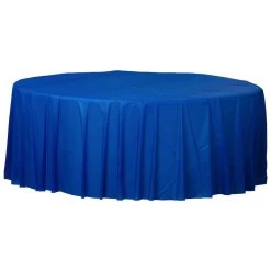 Best deal 😉 84" Bright Royal Blue Round Plastic Table Cover, 6ct. by Amscan ✨