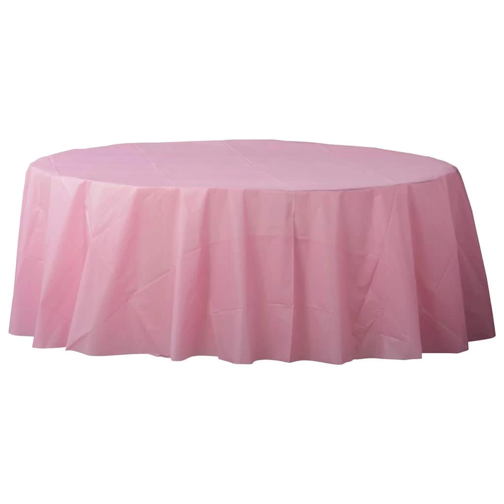 Brand new β 84" Pink Round Plastic Table Cover, 6ct. by Amscan π 1 Brand new β 84" Pink Round Plastic Table Cover, 6ct. by Amscan π