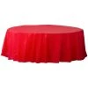 Cheap ❤️ 84" Apple Red Round Plastic Table Cover, 6ct. by Amscan ⌛