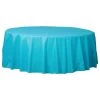 Hot Sale 🎉 84" Caribbean Blue Round Plastic Table Cover, 6ct. by Amscan ⌛