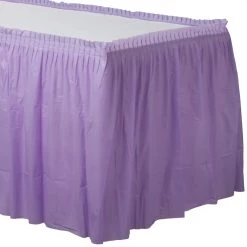 Flash Sale 👏 Lavender Plastic Table Skirt, 2ct. by Amscan 🔥