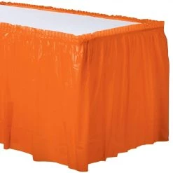 Best deal 🎁 Orange Peel Plastic Table Skirt, 2ct. by Amscan ✔️